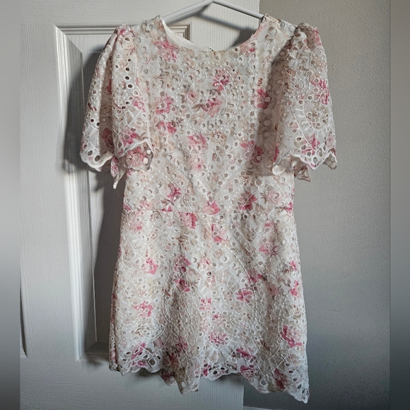 Bardot Other - Bardot Formal White and Pink Floral Dress
